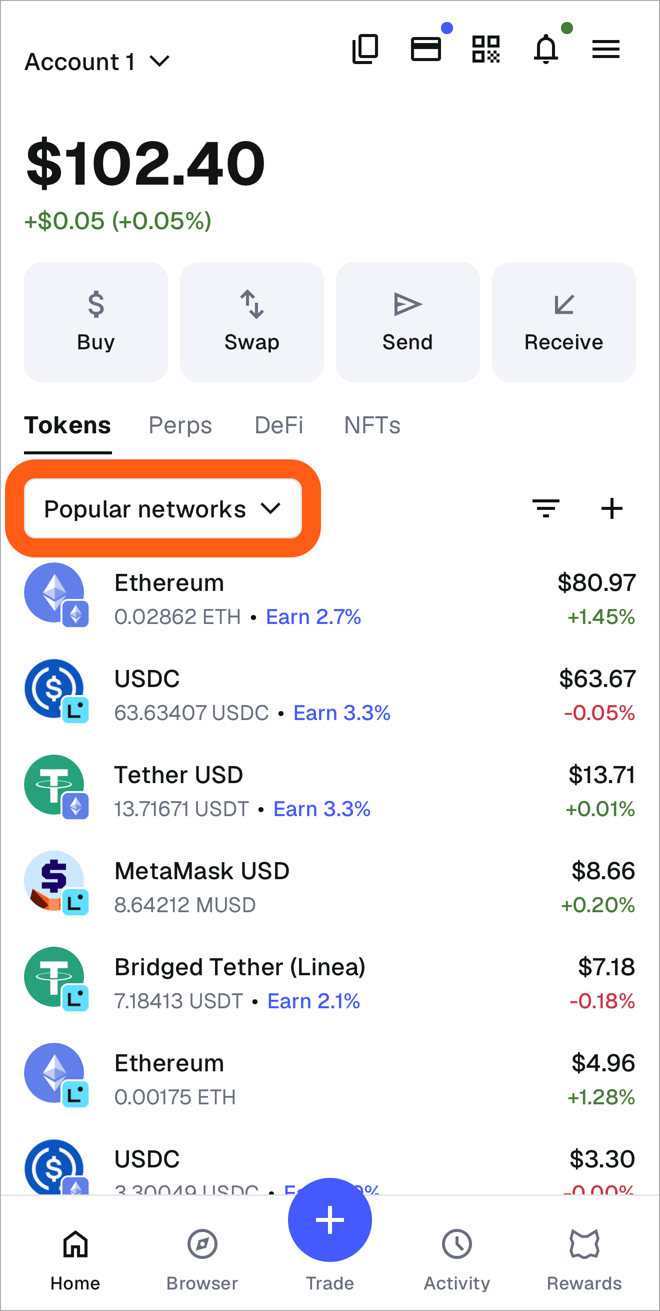 MetaMask app setup step 1